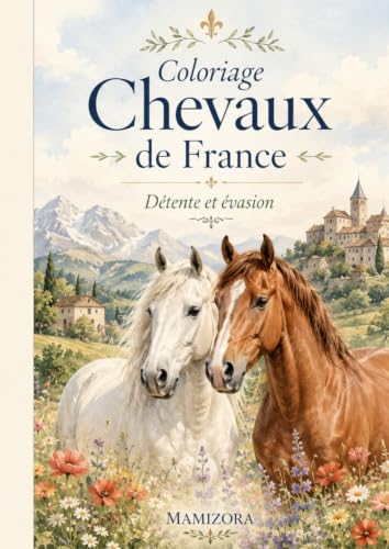 Couverture de Coloriage Chevaux de France