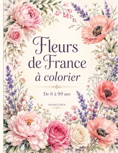 Couverture de Fleurs de France à colorier
